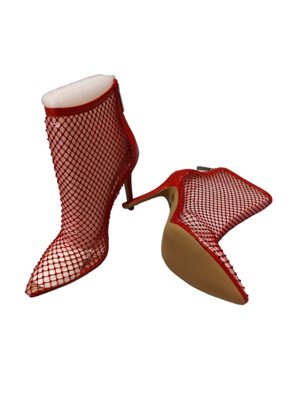 Charles by Charles David Pursue Fiery Red Rhinestone Mesh Bootie NIB Sz 6.5